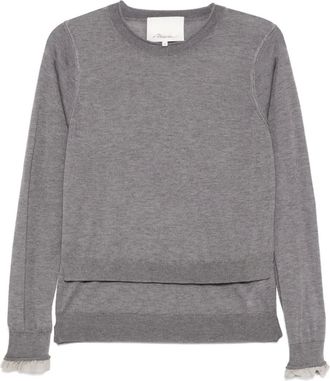 3.1 Phillip Lim Top con design a strati - Grigio