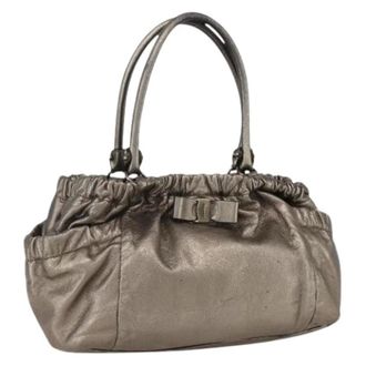 Ferragamo Pre-owned Vala Handbag - Dames - Pre-owned - Bruin - Maat: ONE Size Leer