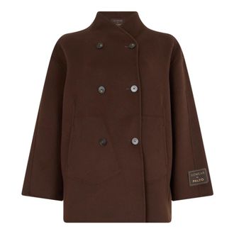 Slowear Giacca Doppiopetto in Lana - - Coats - Donna - Marrone - M