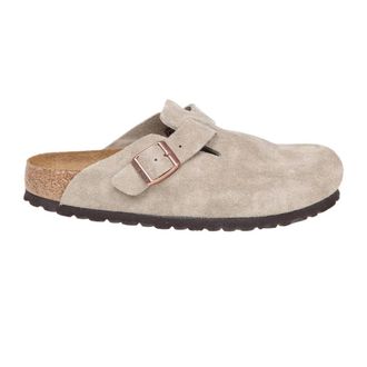 Birkenstock Mules, female, Beige, Size: 10 US Suede Leather Mule