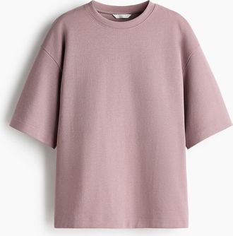 H&M T-Shirt aus Interlockjersey - Purple