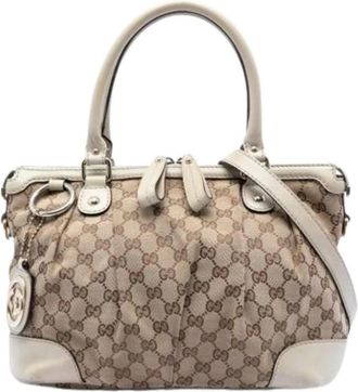 Gucci Pre-owned Handbags, female, Beige, Size: ONE SIZE Pre-owned Sukey