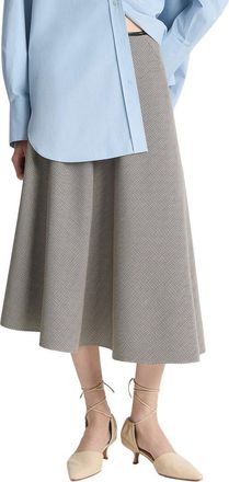 Vince Asymmetrical Plaid Wool-Blend Skirt