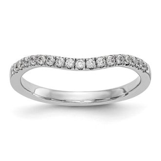 Diamond2Deal 14k Gold Lab Grown Diamond Wedding Band Ring 1/5Ct Clarity- VS Color- G-H