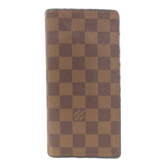 Louis Vuitton Damier Canvas Ebene Damier Canvas Long Wallet (Bi-Fold) (Pre-Owned)