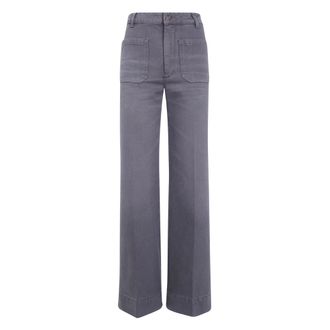 Victoria Beckham Alina Jean 32 Lengte - Dames - Loose Fit Jeans - Grijs - W29 - Katoen - Jeans
