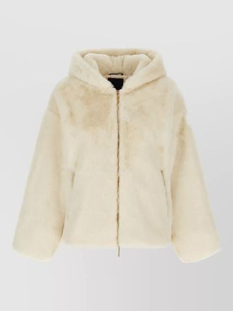 Tatras plush hooded faux fur coat