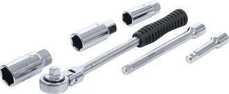 OEM Llave De Carraca De Cuatro V&iacute;as De 3/8, Manguito De V&aacute;stago De 6 Pulgadas, Llave Para Buj&iacute;as