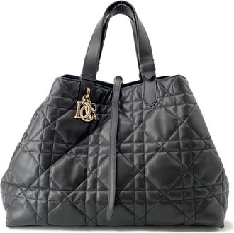 Dior Black Leather Tote Bag (Pre-Owned)
