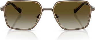 Michael Kors Dana Point 57mm Square Sunglasses in Matte Husk /Olive Gradient at Nordstrom