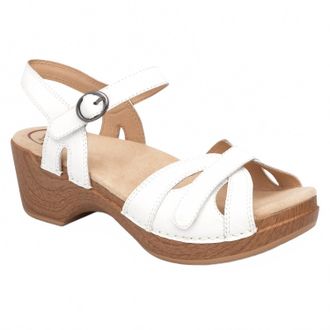 Dansko Womens Season Full Grain Sandal In White
