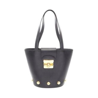 Ferragamo Pre-owned Handbag - Dames - Pre-owned - Zwart - Maat: ONE Size Leer