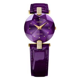 Jowissa Stone-Set Case Quartz Horloge - Dames - Horloges - Paars - ONE Size - Accessoires