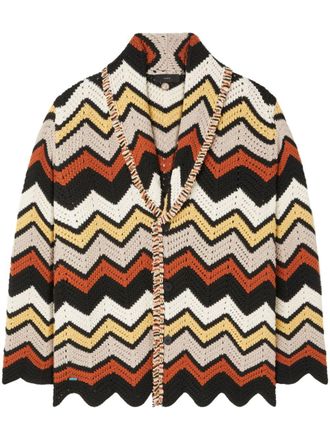 Alanui Kaleidoscopic chevron-print cardigan - Black