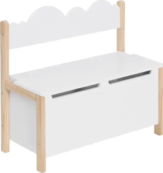 Woltu Cassapanca In Legno. Contenitore Per Bambini. Baule Portagiochi Mobile - Woltu