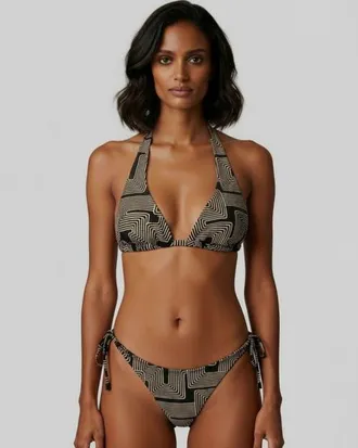 Lords of Harlech Inter Twine Womens Bikini Top in Inter Twine Black at Nordstrom, Size Xx-Large