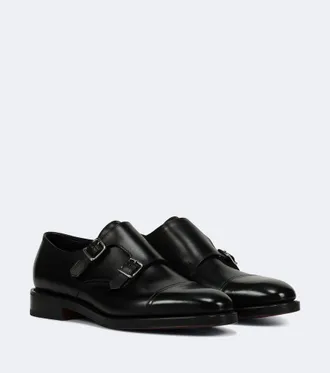 John Lobb William leather monk strap shoes
