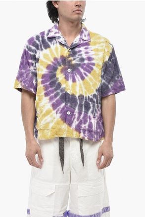 South2 West8 Terry Cotton Overshirt With Tie-Dye Effect size Xl
