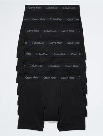Calvin Klein Mens Cotton Classics 7-Pack Boxer Brief - Black - M