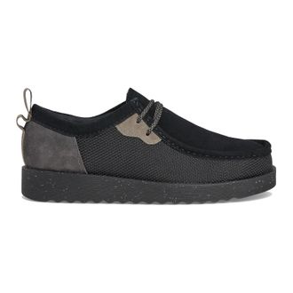 Clarks Wallabee FTR 2 Lo Suede Mens Lace Up Shoes - Black Combi - Size:UK 10.5