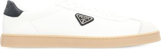 Prada Mens Lane Low-Top Sneakers White Calfskin Trainers
