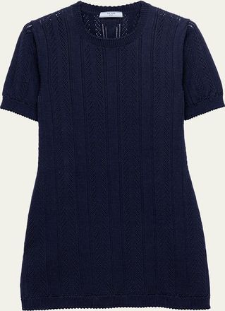 Prada Openwork Cotton Mini Dress