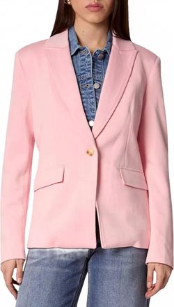 Blue Revival Womens Removable Insert Helen Blazer In Pink/ Denim