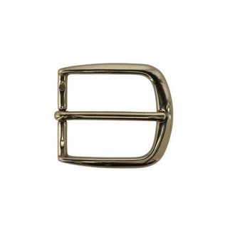 Trafalgar Store 35mm Solid Brass Italian Classic Rounded Harness Belt Buckle in Polished Brass at Nordstrom