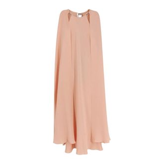 Max Mara Maxi Dresses, female, Pink, Size: S Managua Silk Long Dress