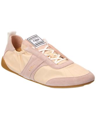 Chlo&eacute; Kick Nylon & Suede Sneaker