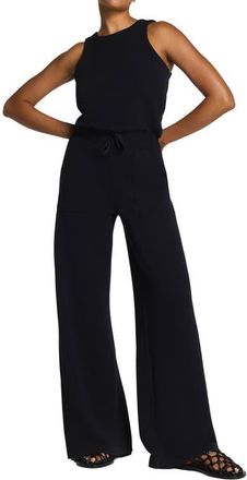 Spanx AirEssentials French Rib Jumpsuit in Very Black at Nordstrom, Size X-Large