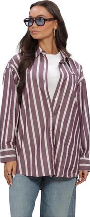 Tommy Jeans Blouses - Dames - Blouses - Paars - S - Overhemden