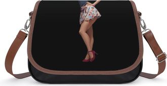 Generic Sexy Pinup Womens Crossbody Bag Fashion Shoulder Handbags Message Tote Bag with Adjustable Strap