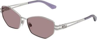 Dolce & Gabbana DG2338 05/LA Womens Sunglasses Silver Size 58