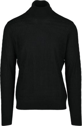 Emporio Armani Dolcevita Turtleneck - Heren - Coltruien - Zwart - M - Wol - Truien & Vesten