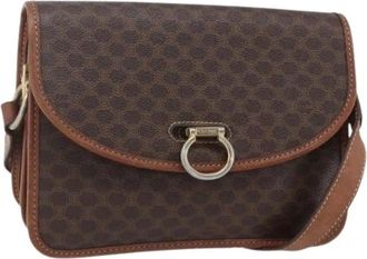 Celine Pre-owned Cross Body Bags, female, Brown, Size: ONE SIZE Pre-owned Canvas Cross Body Bag