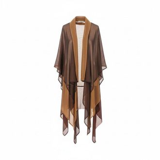 Alberta Ferretti Silk chiffon dust coat Woman M