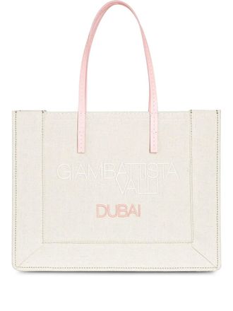 Giambattista Valli logo-print tote bag - Neutrals