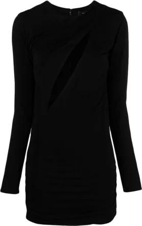 Versace Black Round Neck Mini Dress