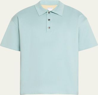 Bottega Veneta Mens Relaxed Cotton Polo Shirt