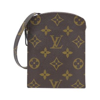 Louis Vuitton Marron Coated Canvas Pochette Pouch (Pre-Owned)