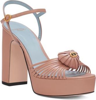 Valentino Garavani Royal Platform Sandal in Light Phard at Nordstrom, Size 10.5Us