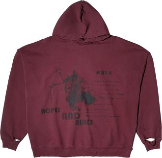 Mainless Felpa Ropes and Rules con cappuccio - Marrone