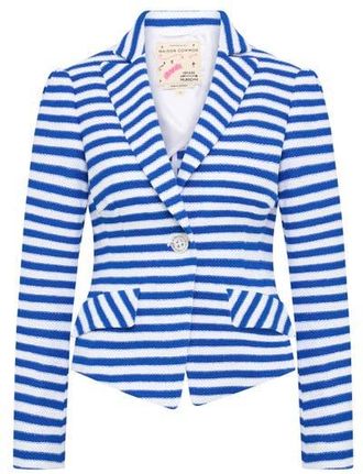 Maison Common Striped Jersey Jacket in Blue/white at Nordstrom, Size 44
