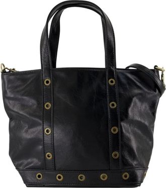 Vanessa Bruno Zwarte Leren Shopper Tas - Dames - Shoppers - Zwart - ONE Size - Leer - Tassen