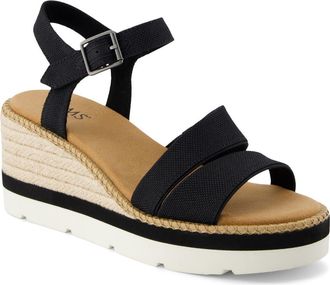 Toms Darya Platform Wedge Sandal in Black at Nordstrom Rack, Size 7.5