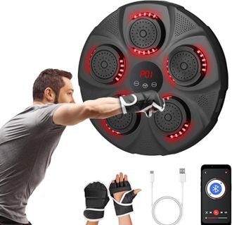 OEM M&aacute;quina De Boxeo Musical Inteligente Con Bluetooth, M&aacute;quina De Boxeo Musical Montada En La Pared, Saco De Boxeo, Equipo De Entrenamiento De Boxeo, Par