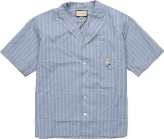 Gucci Cotton Wool Mohair Shirt With Kitten Blue 618920-ZAE5V-4053