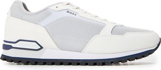 HUGO BOSS Mens Parkour L Runn Methn 10277965 Low Top Trainers in Natural - Size UK 12