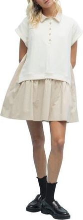 Wishlist Twofer Short Sleeve Minidress in Cream/Taupe at Nordstrom Rack, Size Medium